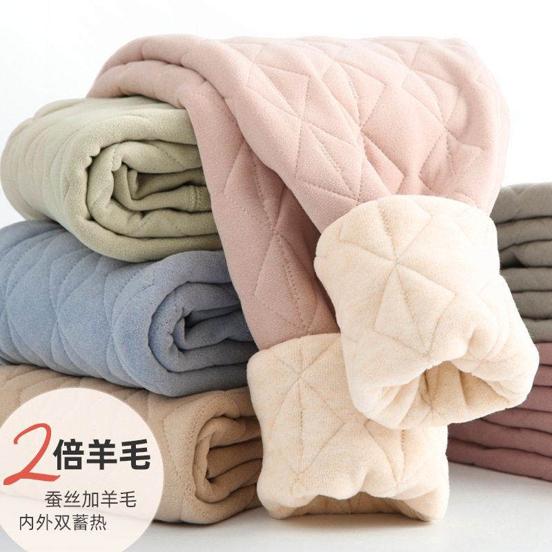 新款儿童羊毛加绒加厚男童棉裤子冬女童内穿校服打底裤保暖裤