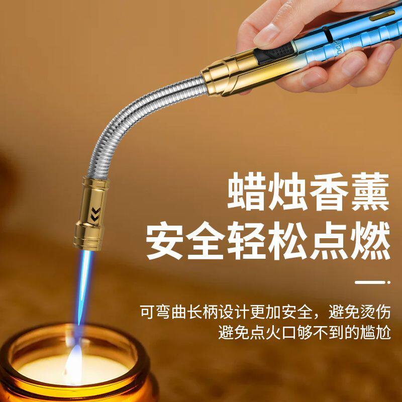 强悍火焰锌合金手握充气打火机防风焊接创意艾灸手持焊专用点火