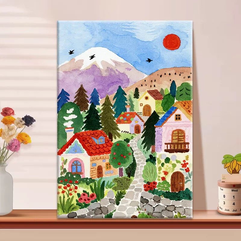 林间小梦|数字油画diy实心背板真心零基础手工填色手绘礼物装饰画,家居饰品,DIY/数字油画,淘宝优惠券,粉丝福利购,淘宝优惠卷