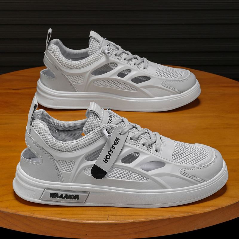 男鞋2025夏透气镂空凉鞋男钓鱼洞洞鞋运动板鞋男户外涉水溯溪鞋男