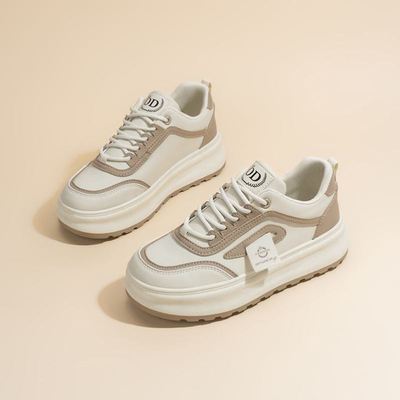 女鞋运动鞋女款2025新款春季爆款学生百搭厚底板鞋防滑软底休闲鞋