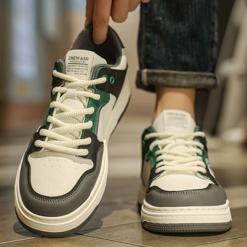 欧洲站男鞋春季2025新款运动休闲板鞋潮牌高级感厚底百搭小白潮鞋