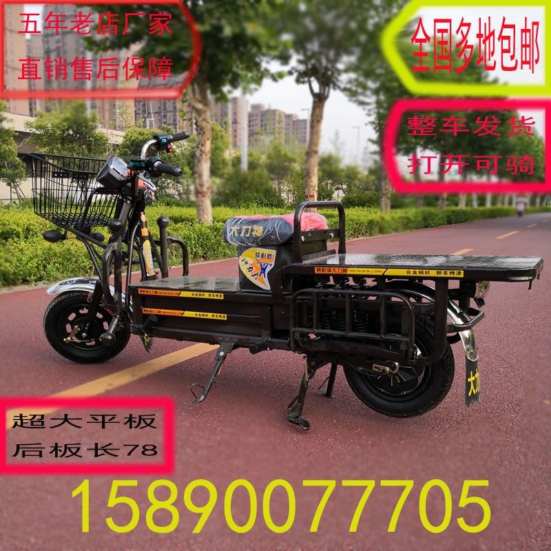 载重王电动车电摩载货拉货大力神外卖车送餐车踏板超大爬坡型