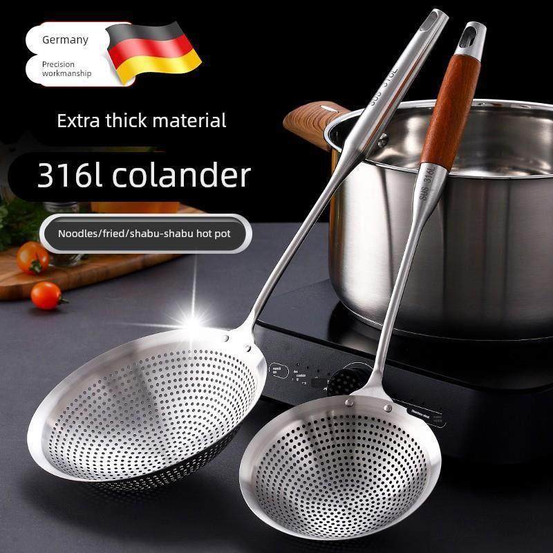 德国316不锈钢漏勺火锅家用一体成型笊篱捞面厨房油炸过滤网捞勺,厨房/烹饪用具,锅铲,淘宝优惠券,粉丝福利购,淘宝优惠卷