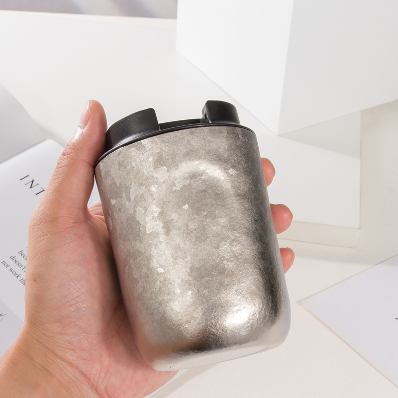 简约纯钛咖啡保温杯带盖随手杯随B行杯钛杯客厅户外高颜值便携杯
