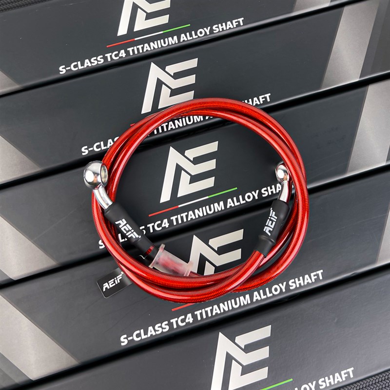 AEIF钢喉刹车油管改装九号M95C AMZ NZmix 猎户座摩托车通用刹车