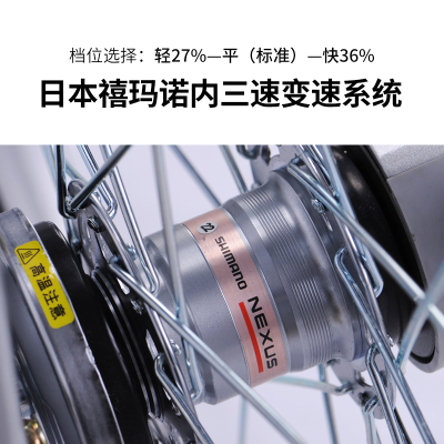 丸石自行车26寸传动轴弯梁内变A速成人轻便无链条可带载人复古单