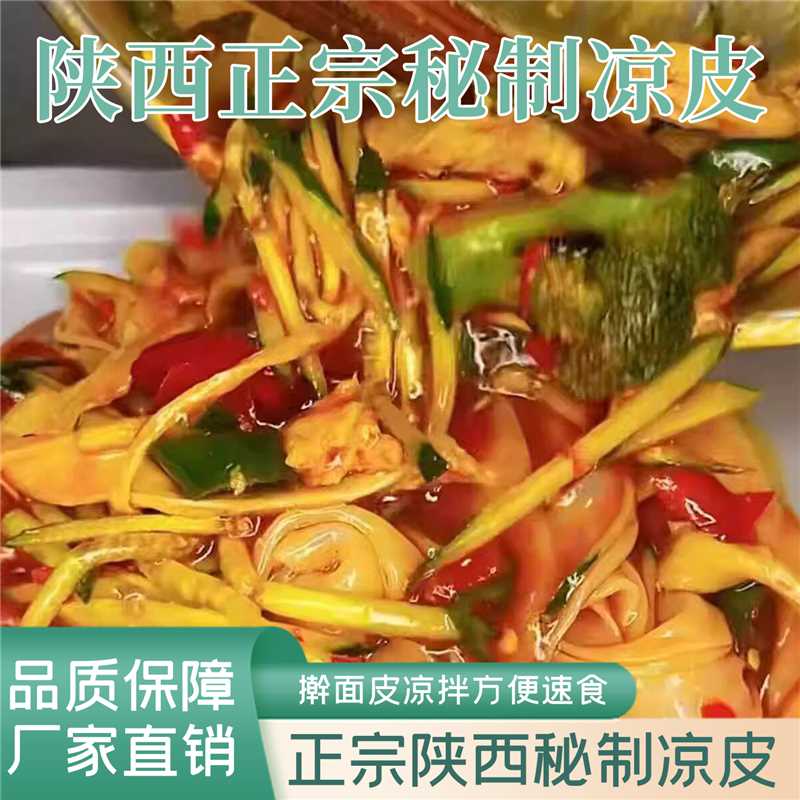 马华魏家陕西凉皮秘制米皮手工无冲泡方便面/拉面/面