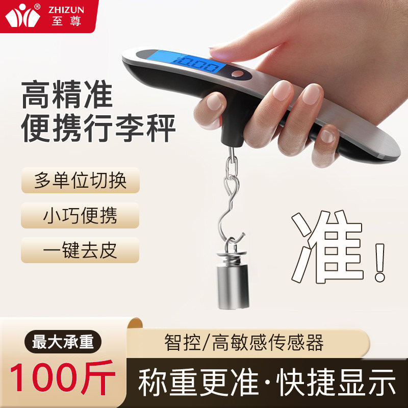 高精度手提电子秤家用可携式迷你精准称重行李快递秤称鱼随身秤