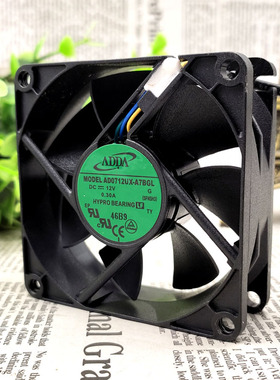 全新 ADDA AD0712UX-A7BGL 7025 12V 0.30A PWM 智能温控散热风扇