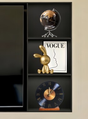 轻奢高档电视机柜壁龛意式客厅装饰摆件艺术高级感小众办公室酒柜