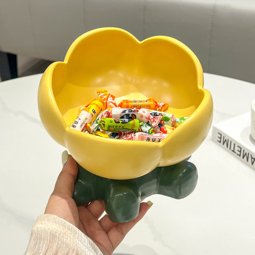 陶瓷玄关钥匙收纳摆件家用创意客厅茶几托盘摆放盘可爱厚底糖果盒