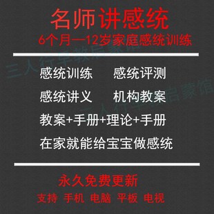 12感统训练视频课程触觉前庭失调器材PPT教案测评家用 3岁3