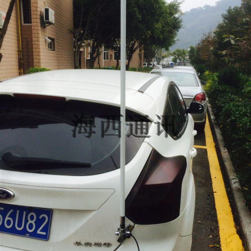 UV双段车载玻璃钢高增益天线苗子 车台手台车载夹边 无线电台天线