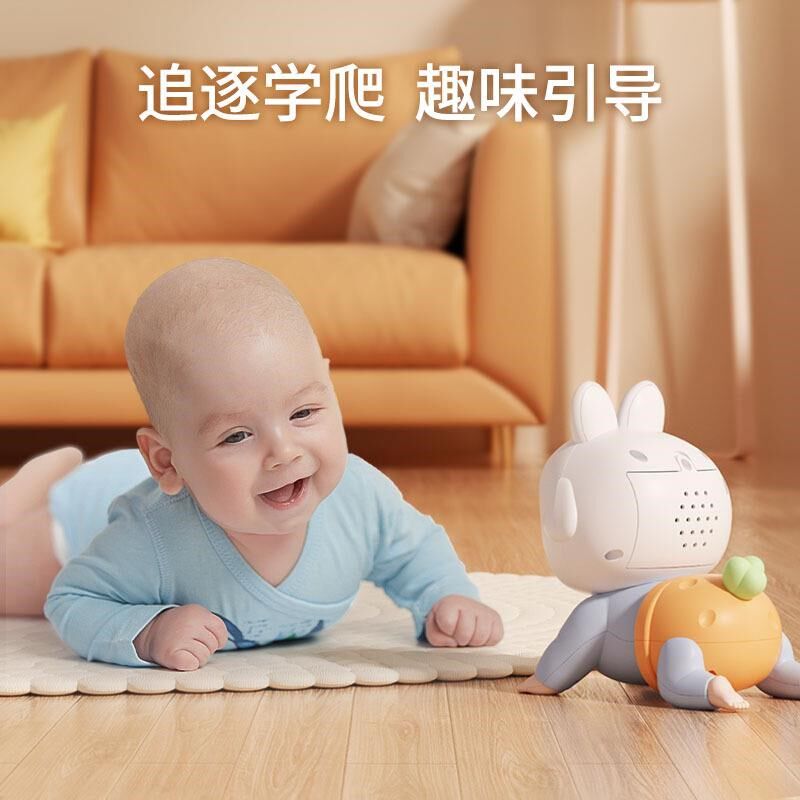 儿童电动爬玩具婴儿会动抬头训练公仔自动爬娃哄娃玩具定
