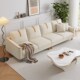 意式 极简奶油风小户型沙发客厅简约现代三四人位高级绒直排沙发