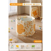 小孩可坐折叠少儿泡澡桶宝宝全身浴桶大人洗澡桶浴盆家用游泳桶