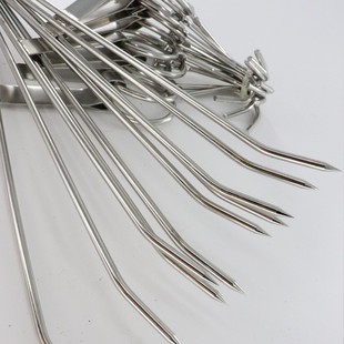 加粗港式叉烧环两边翘连环叉烧针烧排骨钩鸡翅环单层鸡翼钩