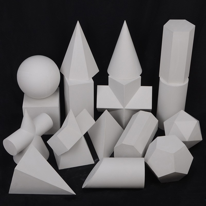 艺考全套16件几何体石膏像静物美术石膏教具二石膏几何体素描静物