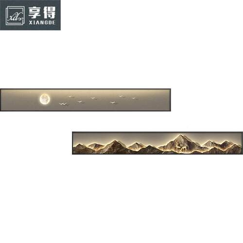 现代装饰画背靠金床头组合壁画级背景墙挂画