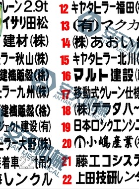 小松神钢现代挖掘机贴纸个性日文字贴臂边门配重日文标
