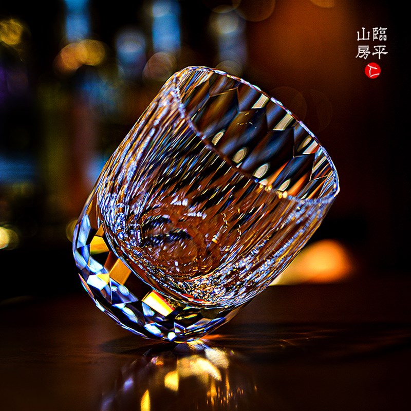 江户切子杯 Ki9无铅水晶杯洋酒杯手工杯高级感礼物杯子 威士忌酒