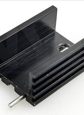 双针 15*10*20MM 黑色铝散热器 YK20 TO-220 三极管散热片