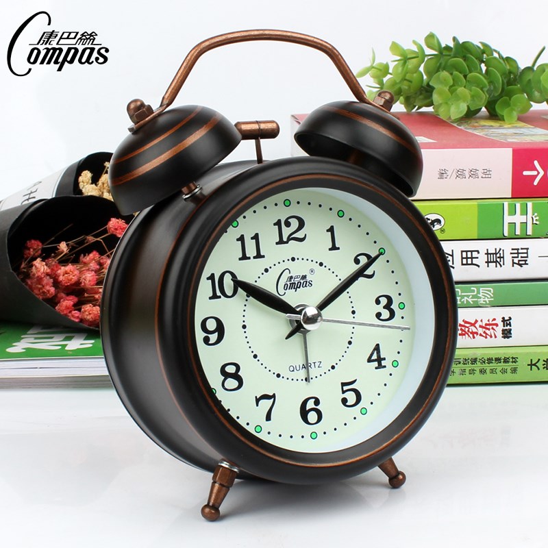 康巴丝超大声音起床困难户懒人床头闹钟静音学生夜光创意闹铃打铃