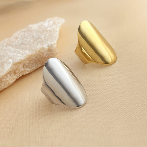 宽版钛钢轻奢高级感镀18k金简约