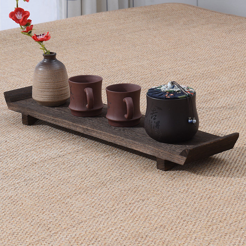 茶盘茶杯架壶承长杯托茶具收纳层架置物示架博古架茶