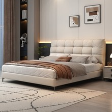 莱伯蕾全拆式全实木真皮软床主卧大床家用双人床婚床卧环保无甲醛