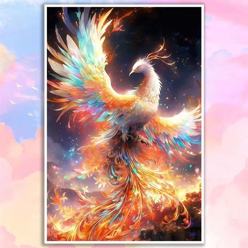 国潮中国风山海经神兽diy数字油画丙烯颜料手工解压油彩装饰挂画