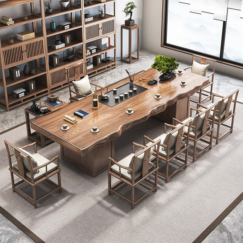 金沙公爵茶桌新中式室带柜茶盘一体泡茶喝茶桌椅组合茶台