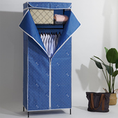 布衣柜钢管加粗加固小号单人牛津布简易经济型钢架结构框架收纳柜