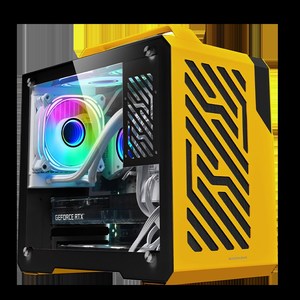 玩嘉铝元素手提紧凑便携ITX/MATX侧透水冷台式迷你纯白电脑小机箱