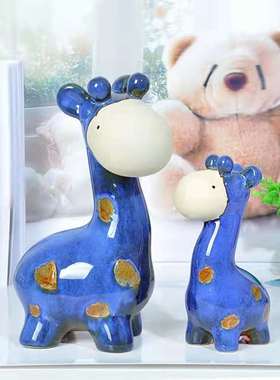 热卖高档简约欧式家居客厅电视柜背景动物母子鹿铃铛小鹿