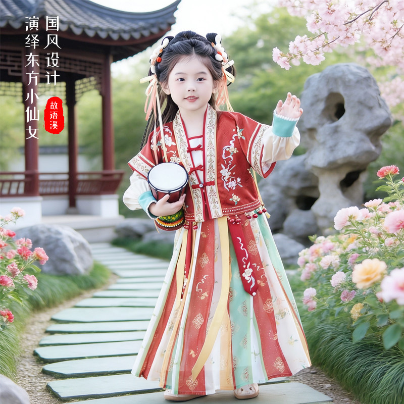 荟灵兔女童古风汉服套装