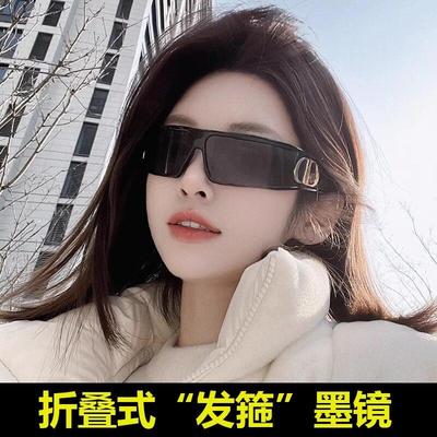 CD未来感Y2K发箍墨镜M1U护目镜高级感雪地太阳眼镜镜防晒防紫外线