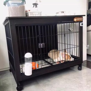 木质宠物狗笼室内狗别墅中小型犬狗狗围栏栅栏家用狗W床猫咪兔笼