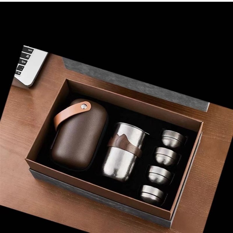 纯钛旅行茶具便携式一壶四杯高端杯泡茶器茶杯茶壶功夫茶具