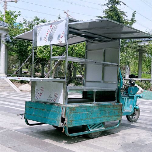 带锁不锈钢小吃架子商用小吃车架子摆摊三轮车烧烤煎油炸串夜市
