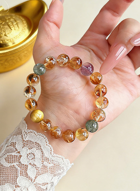 运势全都有！黄水紫水晶手串