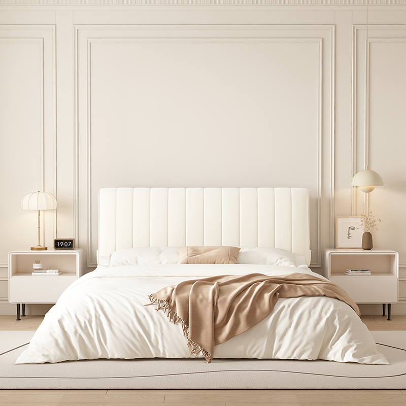 奶油风床头靠垫榻榻米A改造靠枕床头软包靠背垫