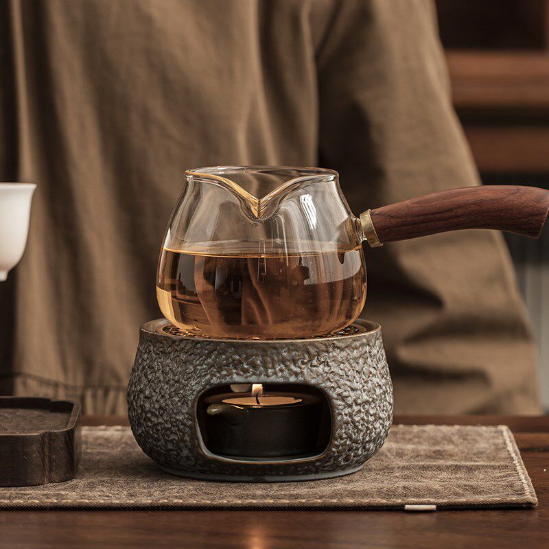 功夫茶具粗陶蜡烛烘n茶炉炒茶烤茶炉陶瓷茶叶提香器醒茶温茶小火