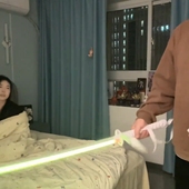 网红袖 刀花练习刀木刀发光刀cos道具刀拍摄玩具充电 白雪同款