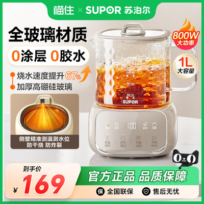 全玻璃养生壶0胶水0涂层