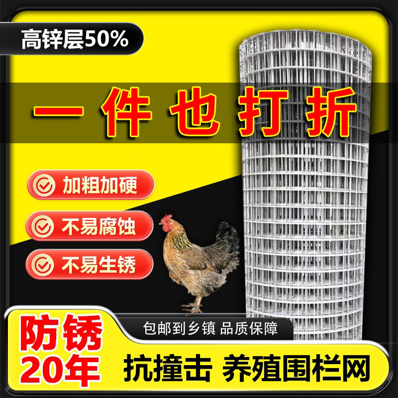镀锌铁丝网围栏防护隔离网养鸡家用电焊网护栏网果园养殖网栅栏