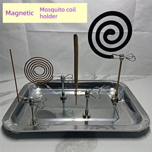 新款 磁吸蚊香支架断香檀香线香插座接灰托盘底座家用熏香驱蚊托架