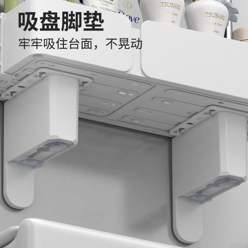 马桶上方置物架卫生间免打孔多层多功能收纳架厕所水箱收纳盒塑料