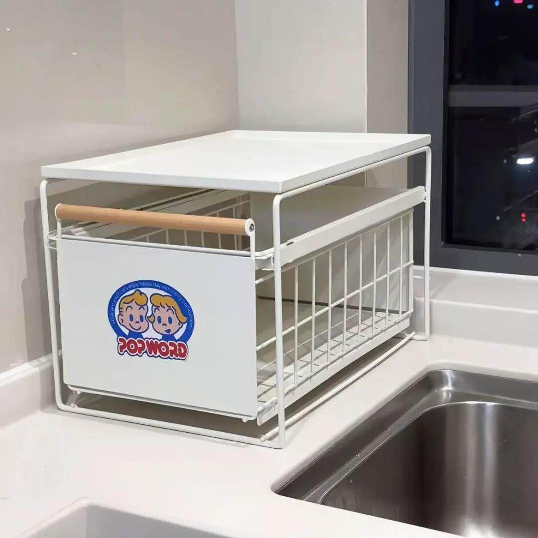 【新家的100个快递】抽拉式置物架下水槽收纳整理厨房收纳架橱柜